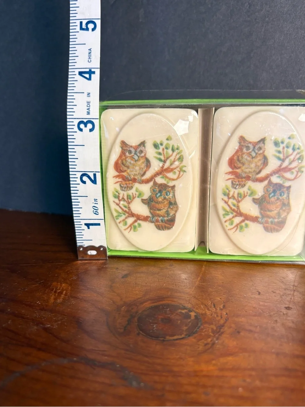 Owl Tree Soap Gems Brand New Old Stock Set - Cream with Brown and Green Accents